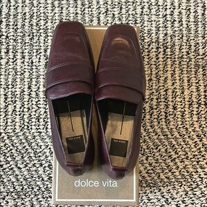 Dolce Vita Women's Burgundy Leather Loafers